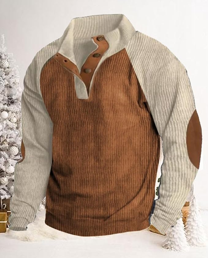 Western Sweatshirts for Men Aztec Retro Pullover Quarter Zip Sweatshirt Mens Stitching Color Fleece Sweatshirt