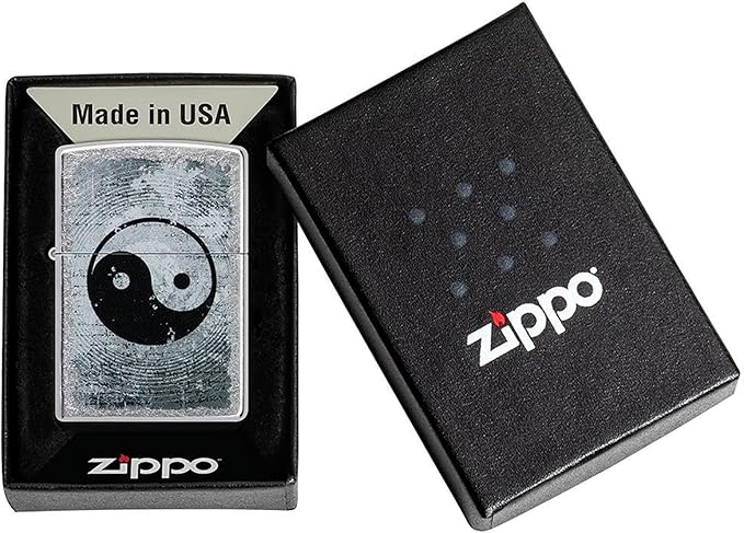 Custom Personalized Classic Dragon Tiger Designs Zippo Windproof Lighter Engraving - Christmas, Halloween & Valentines Day Gift (Ying Yang)