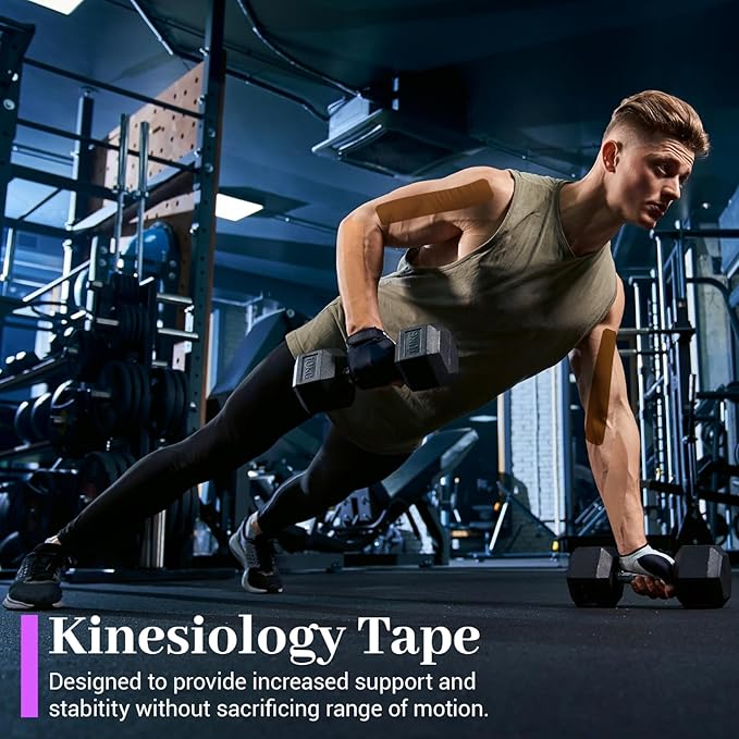 VityElk Kinesiology Tape Uncut 2In x 16.4ft - Elastic Sports Tape for Muscle & Joint Pain Relief, Waterproof Support, Athletic Recovery, Physical Therapy, Latex-Free Design (Black 2 Roll)