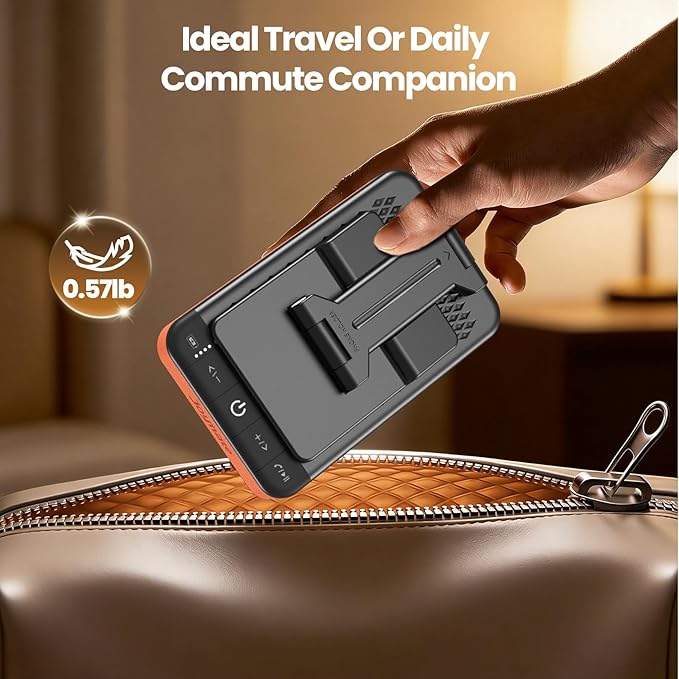 Gifts for Men and Women, Slim 5000mAh Charging Stand Phone Stand with Bluetooth Speaker Foldable Phone Holder Festival Gift for Husband,Wife,Dad,Mom,Teens