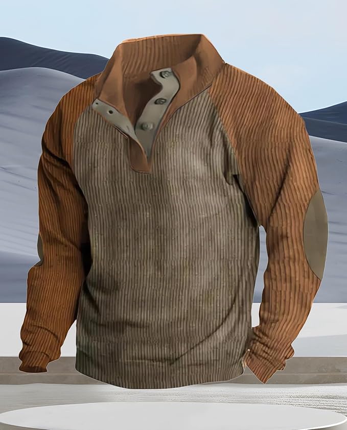 Western Sweatshirts for Men Aztec Retro Pullover Quarter Zip Sweatshirt Mens Stitching Color Fleece Sweatshirt