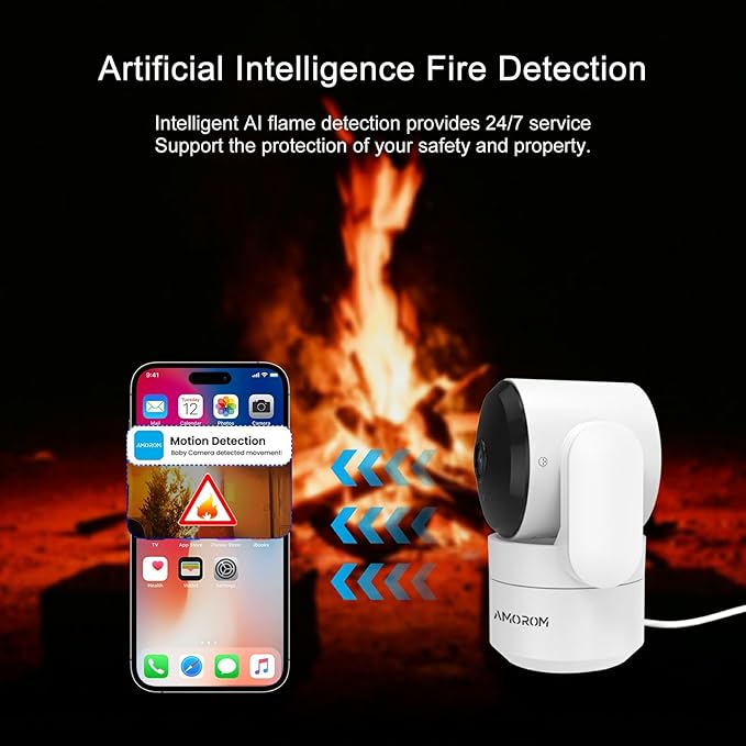 2 Pack 2K Indoor Security Camera Wireless, 360° Pan-Tilt Wi-Fi Pet/Baby Monitor with AI Motion Detection, Night Vision, Phone App, Cloud & SD Storage (5G/2.4G Hz)