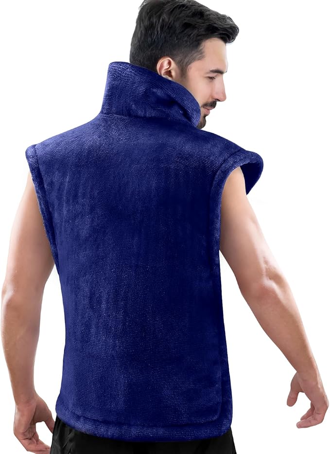 RENPHO King Size Heating Pad for Back, Valentines Day Gifts for Her Him & Birthday Gifts for Men Women, FSA Eligible, 24"x37" XL Large Heat Pad for Neck and Shoulders, ETL Certified, Dark Blue