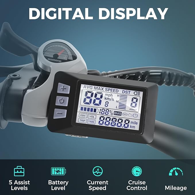 ANCHEER 500W 26" Electric Bike for Adults, [Peak 750W], 48V 499WH Battery, Up to 50 Miles, 3H Fast Charge, 21 Speed Electric Mountain Bike, 22MPH Adults Electric Bicycle