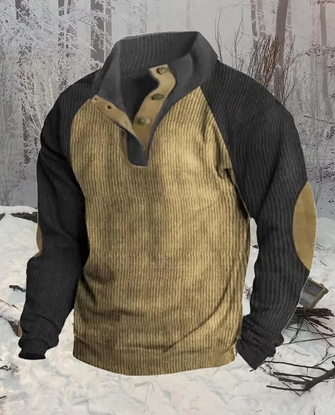 Western Sweatshirts for Men Aztec Retro Pullover Quarter Zip Sweatshirt Mens Stitching Color Fleece Sweatshirt