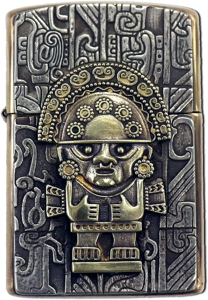 Brass Lighter Case Handmade Gift for Men,Lighter Pouches Protective Storage Case Holder for Father, Boyfriend, Husband Stylish Design for Home Everyday Carry Outdoor Hiking Camping