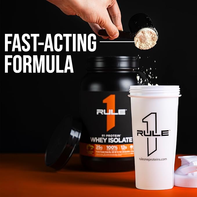 Rule 1 R1 Protein Whey Isolate - with 25g Protein & 6g BCAA Exclusively from Isolated & Hydrolyzed Sources for Workout Recovery (2 Pounds*, Vanilla Butter Cake)
