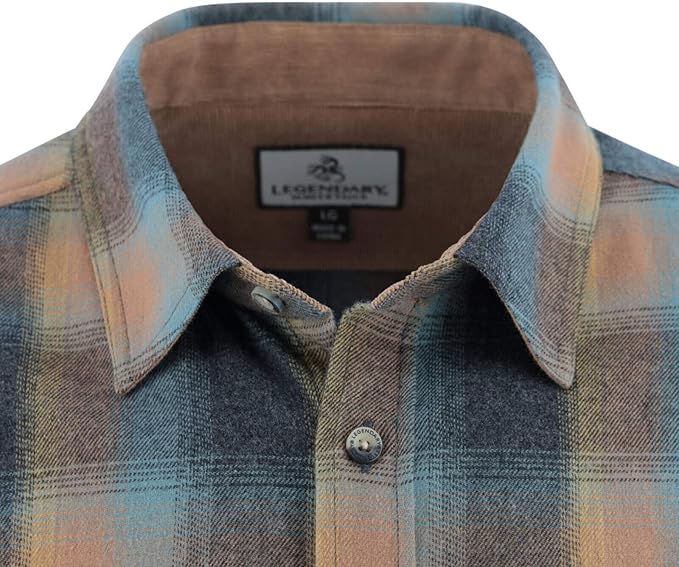 Legendary Whitetails Men's Flannel Shirt Long Sleeve Button Down 100% Cotton