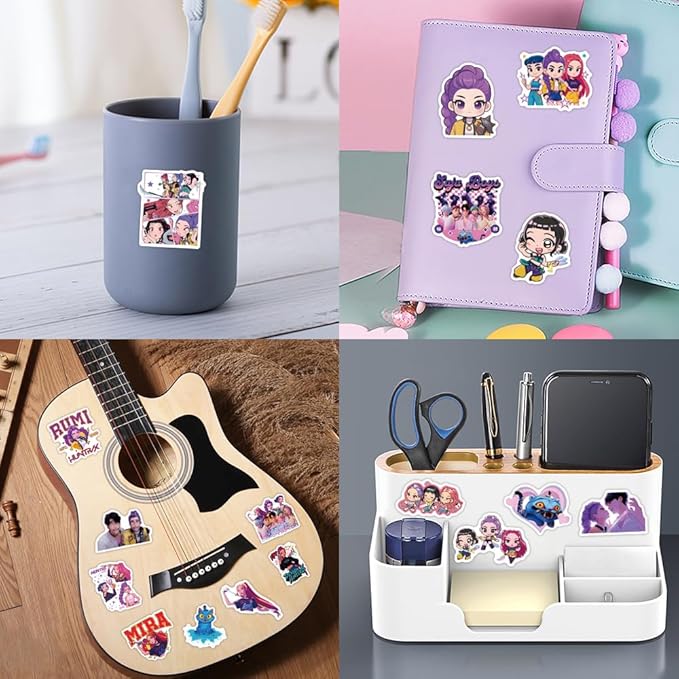 115pcs Stickers Cartoon Korean Idol Movie Stickers for Water Bottle Waterproof Vinyl Stickers for Teenagers and Adults Laptop Skateboard Phone Guitar Travel Case (115pcs Sticker)