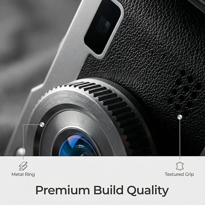 1080P FHD Mini Keychain Camera - Retro Digital Micro Camera, Tiny Pocket-Sized Portable Video Recorder with 16GB Memory Card & OTG Adapters for Travel, Study & Daily Recording