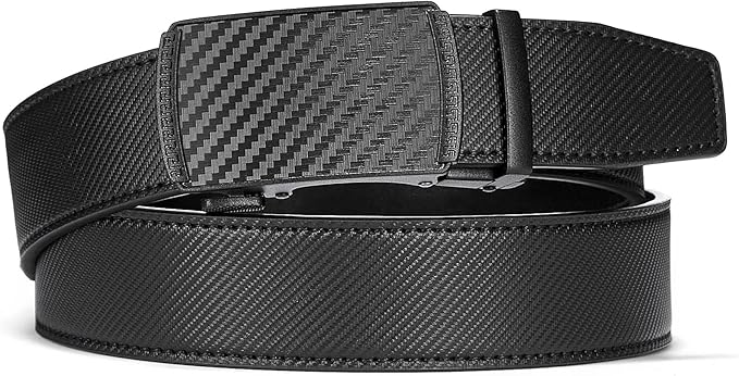 CHAOREN Mens Belt Leather Ratchet Belt - Customizable Fit, Effortless Style (35mm)