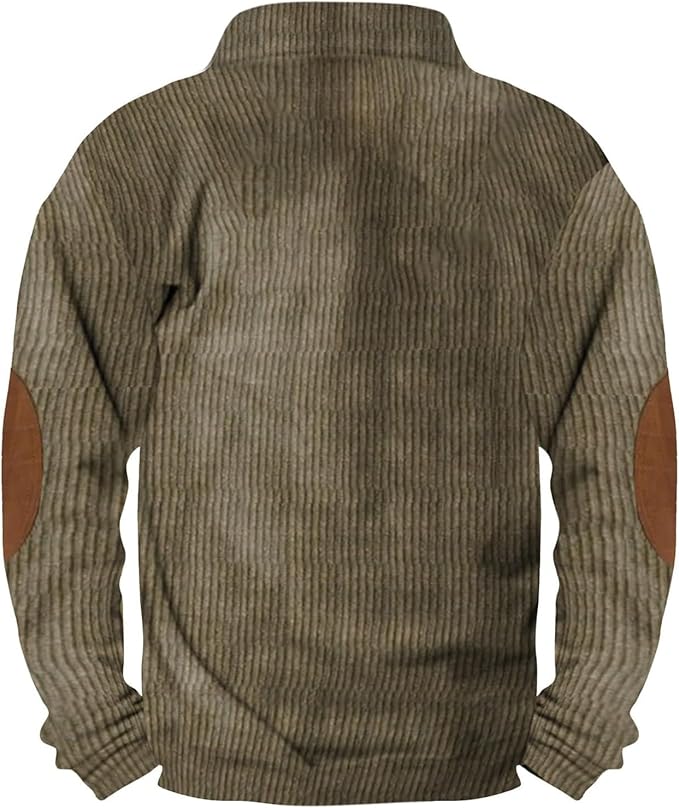 Western Sweatshirts for Men Aztec Retro Pullover Quarter Zip Sweatshirt Mens Stitching Color Fleece Sweatshirt