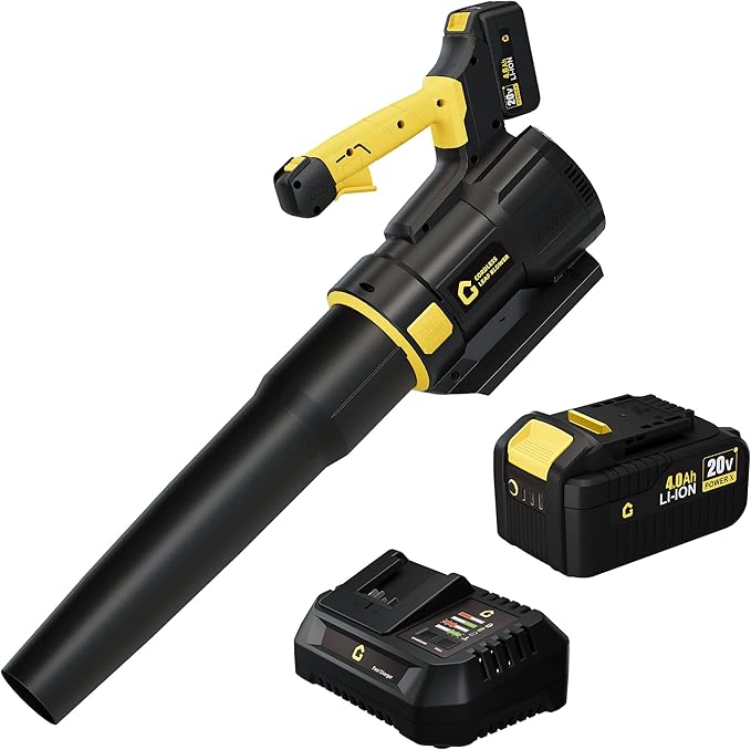 Electric Leaf Blower, 650CFM & 200MPH, Cordless Leaf Blower with 4.0Ah Battery, 20V Blowers Cordless, Lightweight Battery Blowers for Lawn, Patio, Yard, Garden, Outdoor