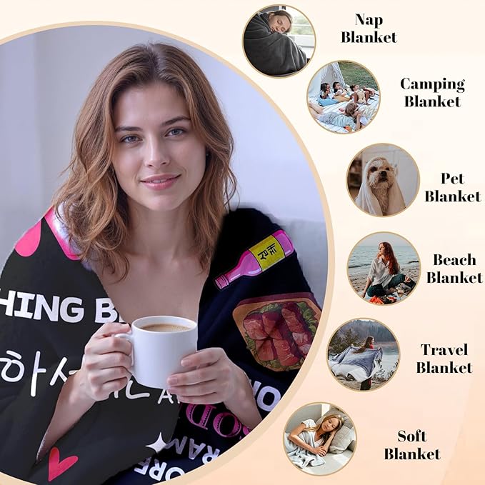 Kpop Blanket Gifts for K-Pop Fans - Super Soft Flannel Kpop Blankets for Girls Teen Fans Bedding Couch Sofa - Korean Kpop Merch Fandom Throw for Idol Lovers Dorm Decor Christmas (Style 03, 50 X 60)
