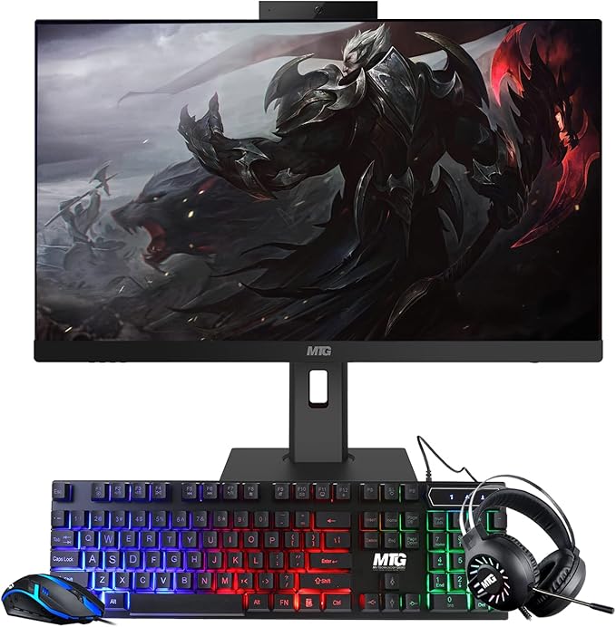Gaming All in one PC 24 Inch FHD Touchscreen, MTG Yama, Intel Core i5 10th Gen, 16GB RAM,1TB NVME / 2TB SSD, AMD RX 550 4GB DDR5 Graphics, Webcam, RGB Combo, Windows 11 Home