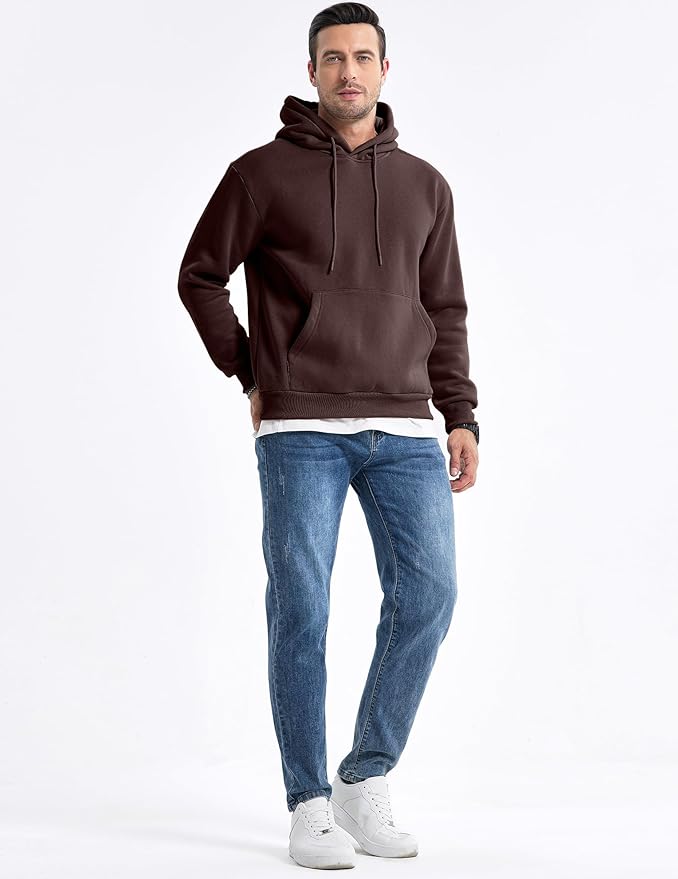 JMIERR Mens Casual Cotton Hooded Collar Drawstring Hoodies Pullover Sweatshirts Casual Long Sleeve Shirts