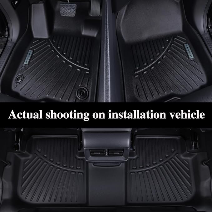 Floor Mats & Trunk Mats for 2011-2017 Honda Odyssey, TPE All Weather Protection 3 Rows Car Floor Liners with Cargo Liners Covering The backrest Accessories