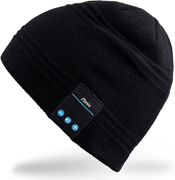Bluetooth Beanie for Men Hat with Headphones,Unisex Tech Gifts Stocking Stuffers Adults