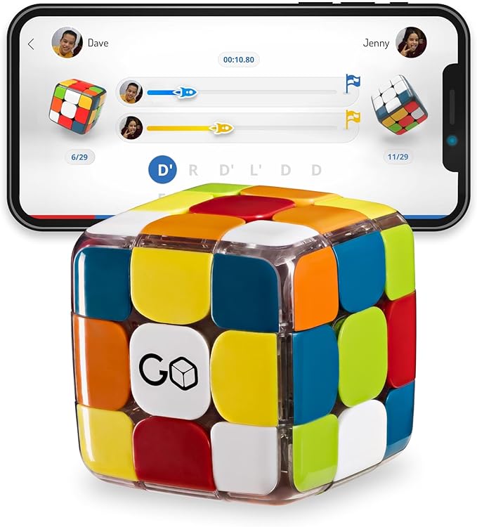 GoCube Edge - Connected Electronic Bluetooth Cube. Smart 3x3 Magnetic Stickerless Speed Cube Movements Tracker for Kids, Teens & Adults. Interactive Brain Teaser STEM 3D Puzzle Toy Game. Free App