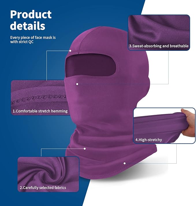 YESLIFE Balaclava Ski Mask for Men and Women, Winter Face Mask, Shiesty for Skiing, Snowboarding & Motorcycle