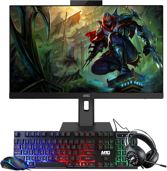 Gaming All in one PC 24 Inch FHD Touchscreen, MTG Yama, Intel Core i5 10th Gen, 16GB RAM, 2TB NVME, NVIDIA GT 730 4GB DDR3 Graphics, Webcam, DVD RW, RGB Combo, Windows 11 Home