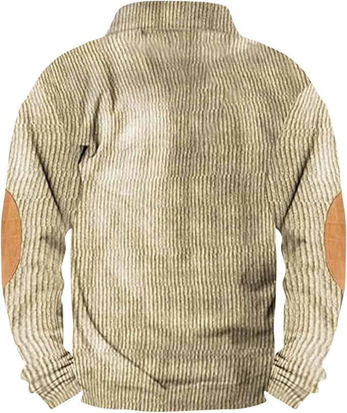 Western Sweatshirts for Men Aztec Retro Pullover Quarter Zip Sweatshirt Mens Stitching Color Fleece Sweatshirt
