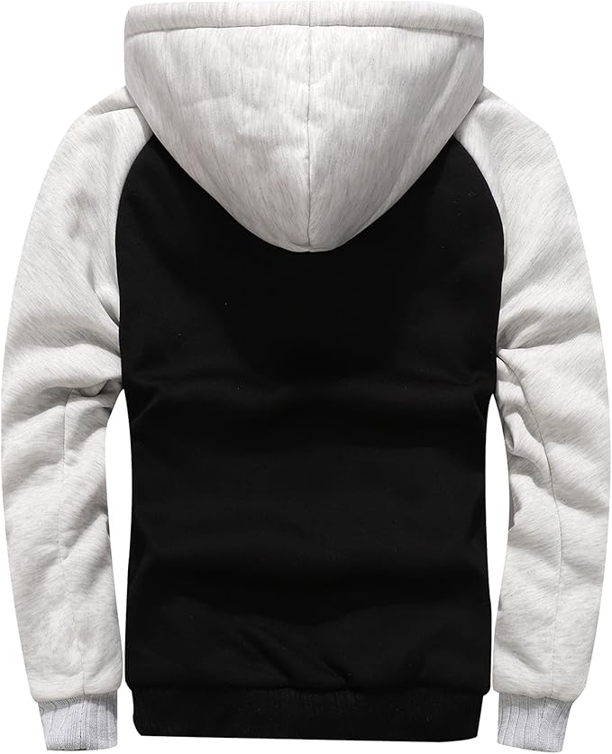 MACHLAB Men's Pullover Winter Workout Fleece Hoodie Jackets Full Zip Wool Warm Thick Coats