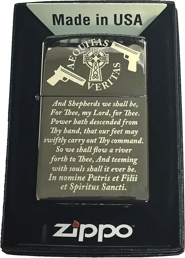 Boondocks Saints Prayer Zippo Lighter Black Ice. - Christmas, Halloween & Valentines Day Gift