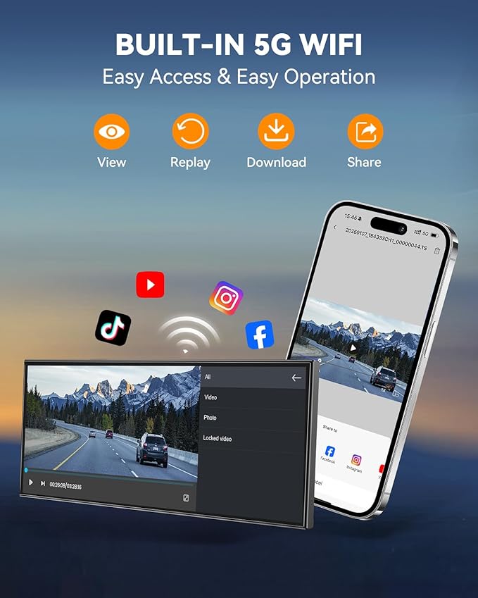 Largest 11.5"Wireless Apple CarPlay Screen for Car–Portable Carplay & Android Auto Touchscreen Car Stereo with App Control, 4K Dash Cam, Backup Camera, GPS, Mirror Link, Voice Control,for All Vehicles