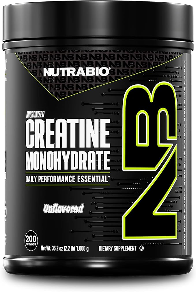 NutraBio Pure Micronized Creatine Monohydrate Powder Supplement, Unflavored, (1000 g) - Supports Bulk Muscle Energy, Recovery, and Strength - HPLC Tested Creatine Powder Supplement for Men and Women