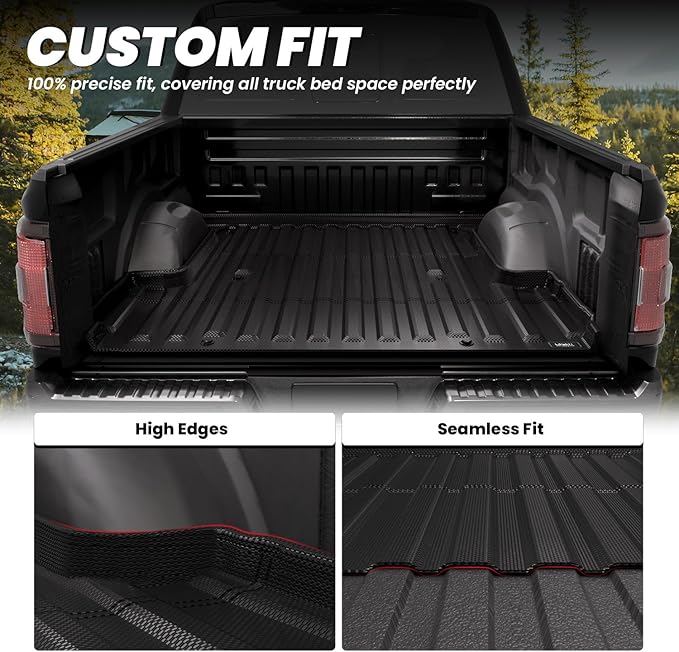 LASFIT 6.5ft Bed Mat for Ford F-150 2015-2020 2021 2022 2023 F150 78.9in Truck Bed Box All Weather Protector Durable TPE Bed Liner Easy Clean-Not Fit for Drop in Bedlienr
