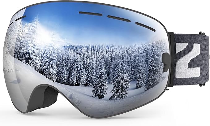 ZIONOR X Ski Goggles - OTG Snowboard Goggles Detachable Lens for Men Women Adult
