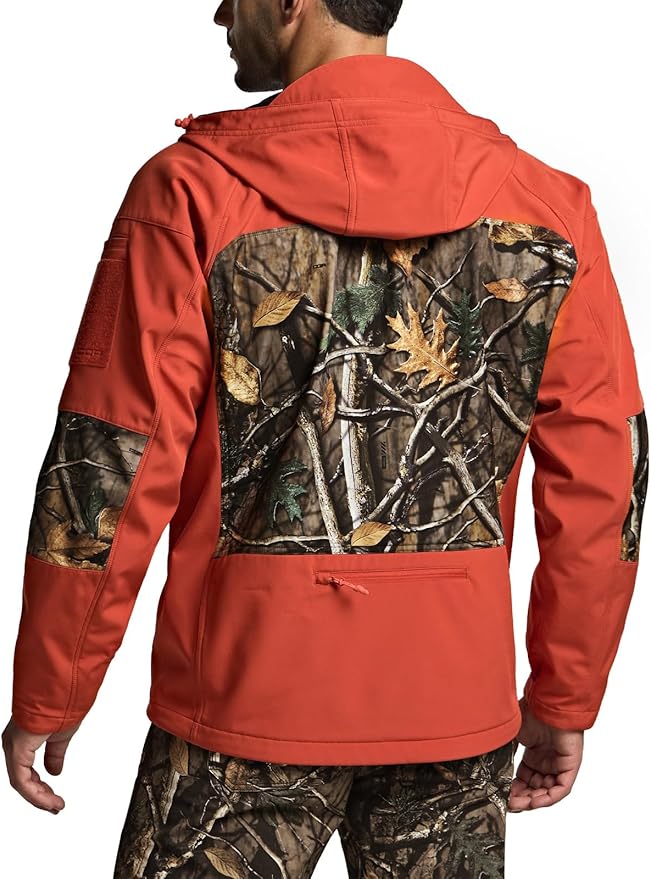 CQR Men's Tactical Softshell Jacket, Winter Warm Fleece Lined Coat, Water Resistant Outdoor Hunting Hiking Rain Windbreaker