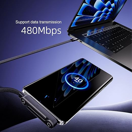 Invisible Holder Charger Cable,2-in-1 Tablet Accessories,Super Fast Charge Cable | for Home Office Travel Hotel Adults Tech Enthusiasts Computer Desk Nightstand Car Workshop
