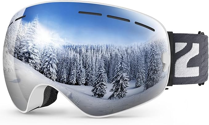 ZIONOR X Ski Goggles - OTG Snowboard Goggles Detachable Lens for Men Women Adult