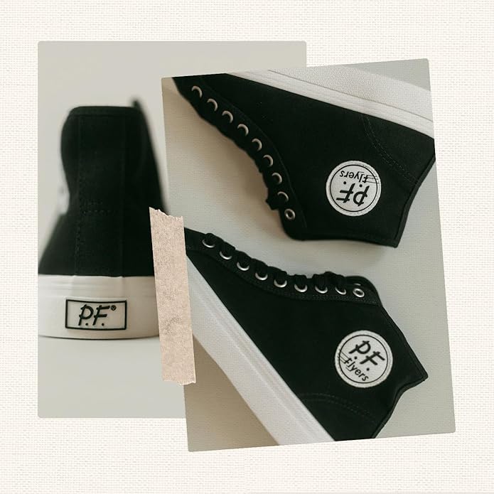 PF Flyers Center High Top Sneakers for Men and Women, Original Canvas Hi-Top Athletic Shoe, Unisex