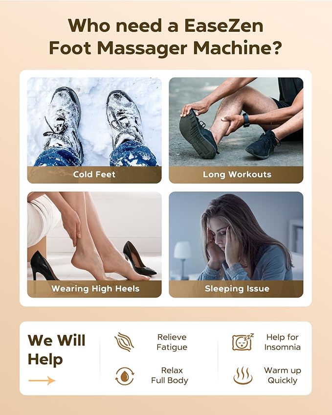 Shiatsu Foot Massager Machine with Heat, Deep Kneading, 2025 Upgrade Electric Foot Massager for Plantar Fasciitis, Neuropathy, Fits up to Size 14