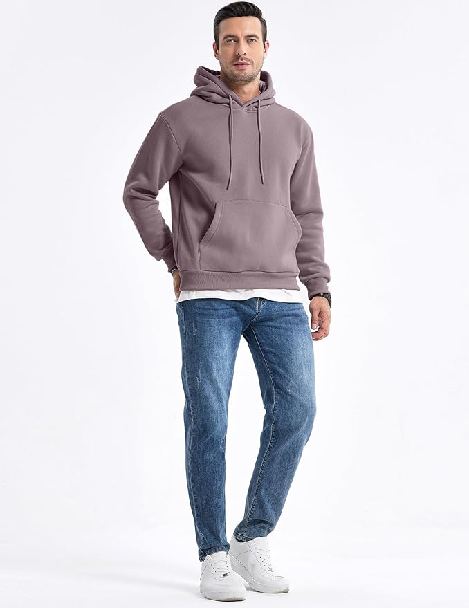 JMIERR Mens Casual Cotton Hooded Collar Drawstring Hoodies Pullover Sweatshirts Casual Long Sleeve Shirts