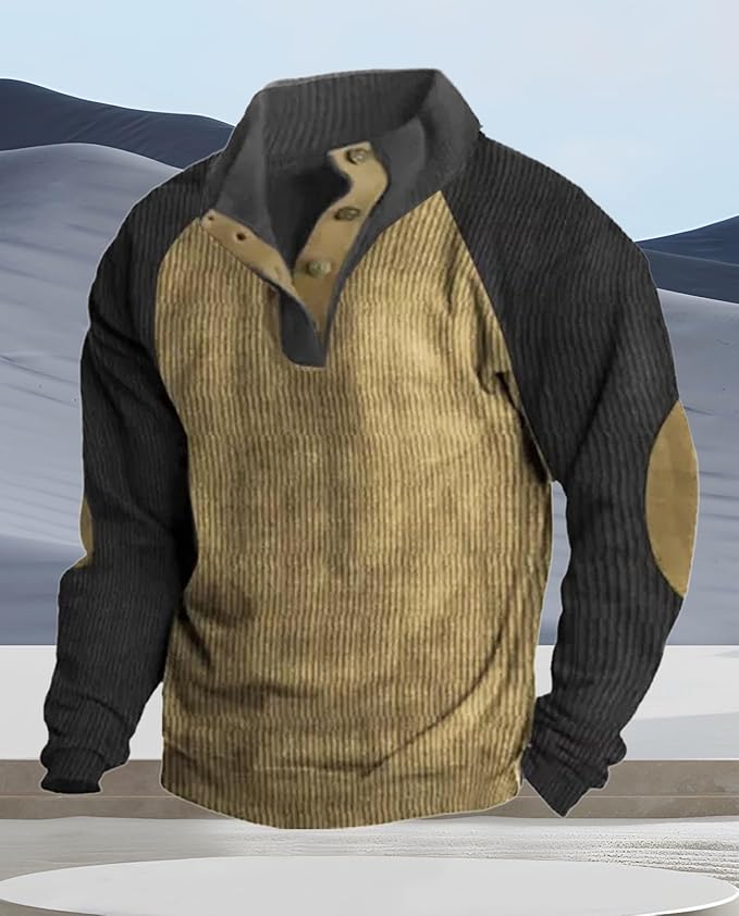 Western Sweatshirts for Men Aztec Retro Pullover Quarter Zip Sweatshirt Mens Stitching Color Fleece Sweatshirt