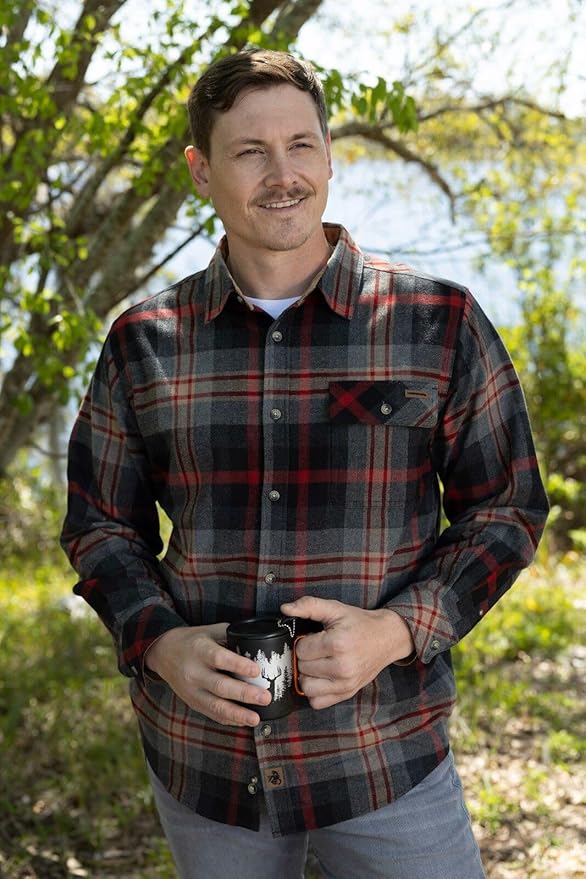 Legendary Whitetails Men's Flannel Shirt Long Sleeve Button Down 100% Cotton