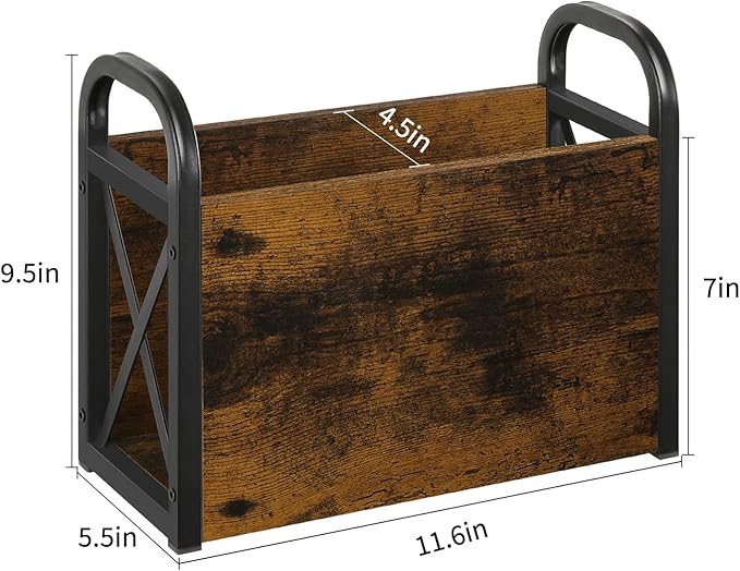 YINMIT Magazine Holder, Magazine Rack Floor, Magazine Storage Basket, Folder Organizer Bin for Books, Newspapers, Tablets