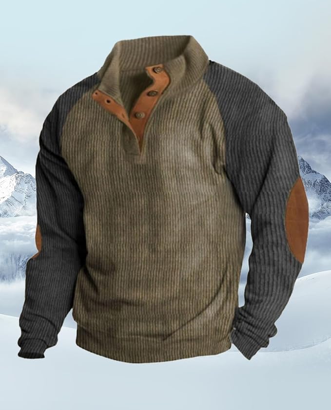 Western Sweatshirts for Men Aztec Retro Pullover Quarter Zip Sweatshirt Mens Stitching Color Fleece Sweatshirt