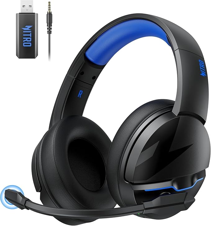 Acer 2.4GHz Flex Wireless Gaming Headset | Non-Stop 100H Battery | Dynamic 50mm Drivers | Clear Voice Mic | Bluetooth5.3, 3.5mm | Gaming Headphones for PC, PS4, PS5