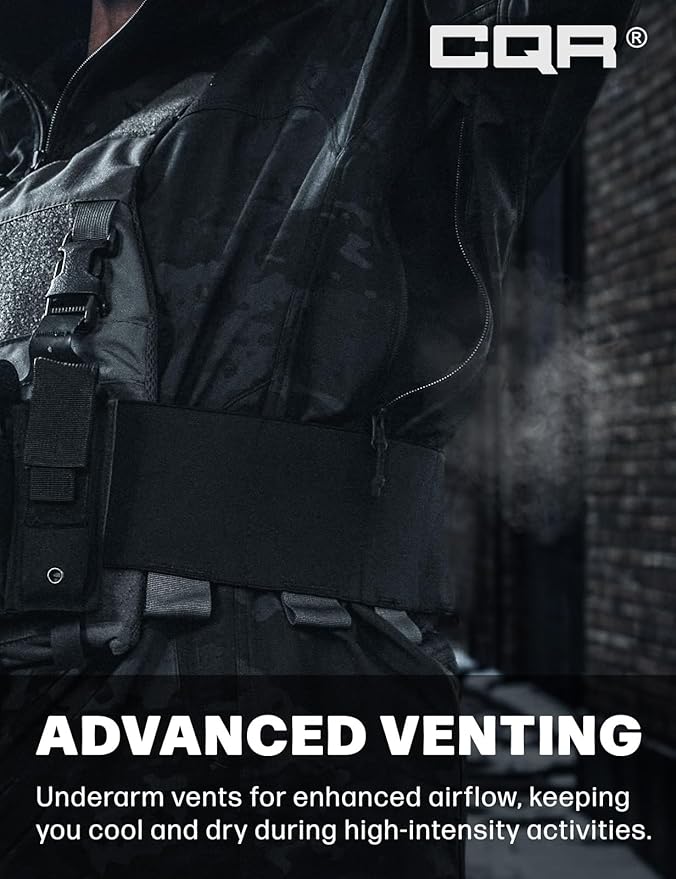 CQR Men's Tactical Softshell Jacket, Winter Warm Fleece Lined Coat, Water Resistant Outdoor Hunting Hiking Rain Windbreaker