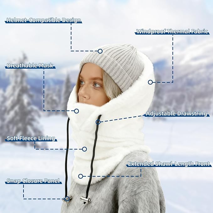 YESLIFE Balaclava Ski Mask for Men and Women, Winter Face Mask, Shiesty for Skiing, Snowboarding & Motorcycle