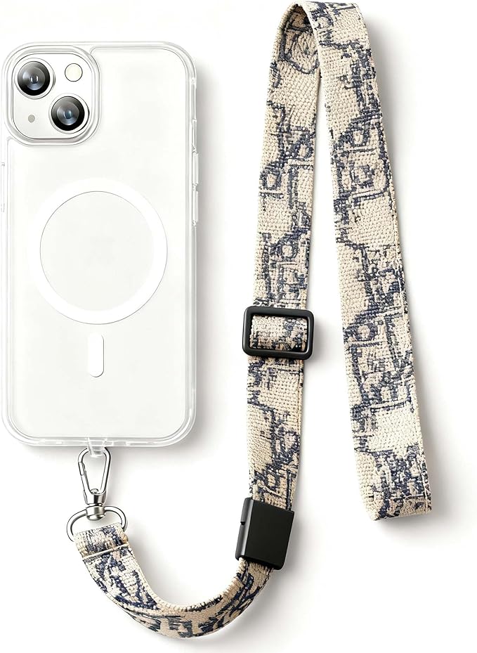 Miracase for iPhone 14 Crossbody & Lanyard Cases, Military-Grade Protection, Sports Slim Design Cell Phone Lanyard Cases for iPhone 14, Frost Clear