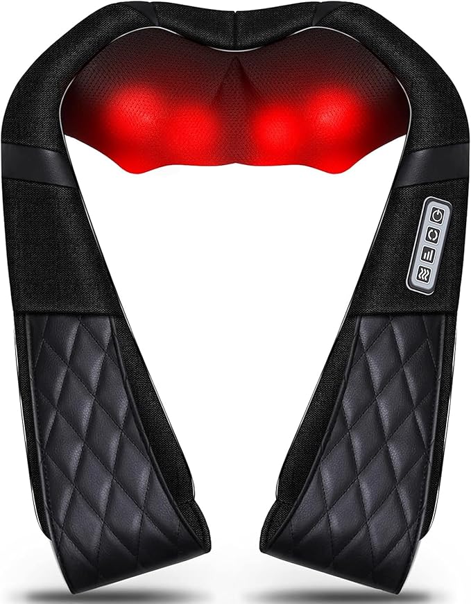 VIKTOR JURGEN Christmas Gifts for Women & Men, Shiatsu Neck and Shoulder Massager with Heat Deep Tissue Kneading Sports Recovery Massagers for Back, Foot, Relaxation Gifts for Wife, Husband, Him, Her