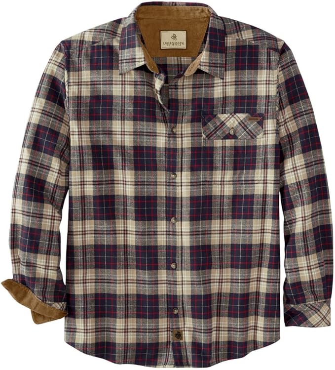 Legendary Whitetails Men's Flannel Shirt Long Sleeve Button Down 100% Cotton