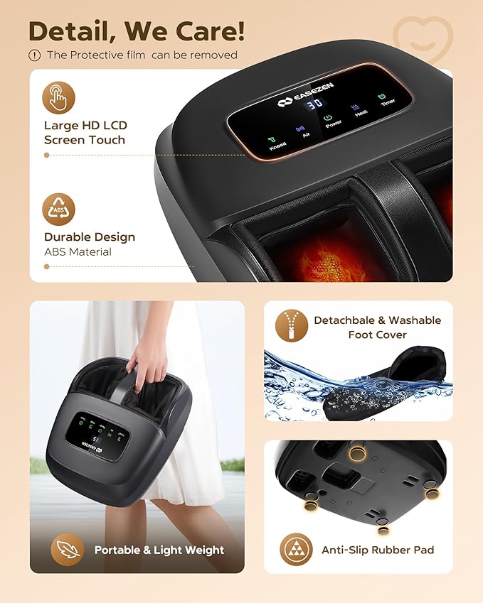 Foot Massager Machine with Heat, Shiatsu Foot Massager with Cordless Remote, 2026 Upgraded Deep Kneading, for Plantar Fasciitis, Neuropathy, Birthday Gifts for Women Mom Men Dad, Up to Foot Size 14
