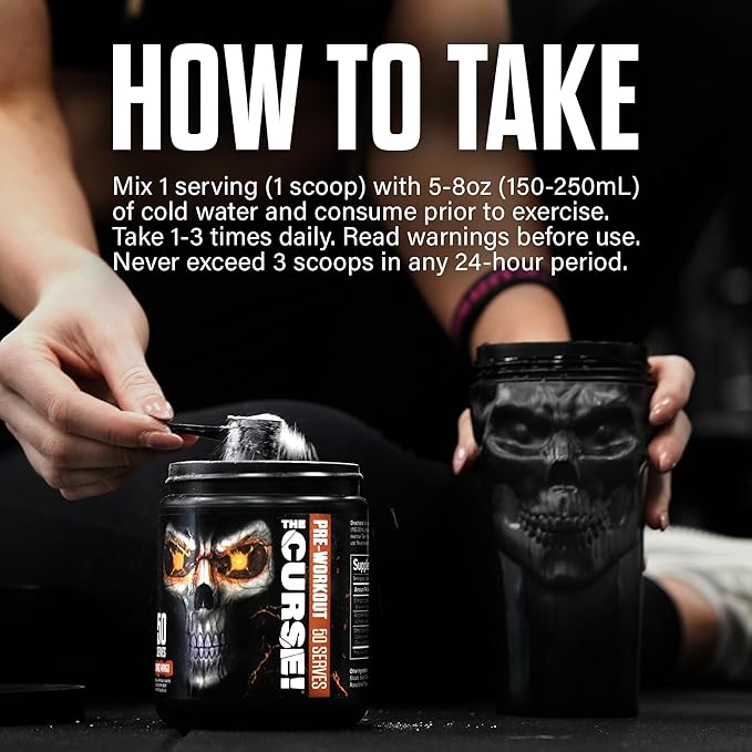 JNX SPORTS The Curse! Pre Workout Powder for Men & Women, Caffeine, Beta-Alanine, Creatine, L-Citrulline, 50 Servings, Pina Colada Flavor – Boost Energy, Strength & Focus